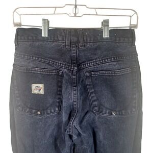 Best World Brand Vintage 1990s Grunge Punk Black Denim Metal Pockets Baggy Jeans